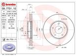 Brembo 09.7731.11 - Disco Freno Oe JLM21749 Per Xj (X308), XK8 (X100)