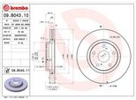 Brembo 09.B043.10 - Disco Freno Oe 435120F030 Per Auris (E18), Avensis (T27), Verso (R2)