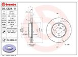 2X Disco Freno Brembo 09.C824.11 Per Opel Karl (C16) Per Vauxhall Viva (C16)