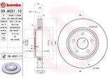 Brembo 09.A031.10 - Disco Freno Oe 52089269AB Per Commander (Xh, Xk), Grand Cherokee Iii (Wh, Wk)