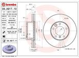2X Brembo Disco Freno 09.A917.11 Per MERCEDES-BENZ Classe G Suv (W463)