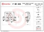 Brembo F Br 059 - Oe A9074219200 Pinza Freno Per Sprinter (W907, W910), Sprinter (W910)