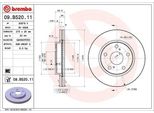 Brembo 09.B520.11 - Disco Freno Oe 4351242040 Per Prius Plus (W4), Rav 4 Iii (A3), Rav 4 Iv (A4)
