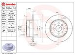 Brembo 08.7014.10 - Disco Freno Oe 0569117 Per Vectra B (J96)