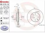 2X Disco Freno Brembo 09.C173.11 Per Kia Rio Iii (Ub) Rio Iii Notchback (Ub)