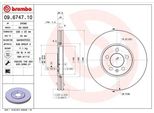 Brembo 09.6747.10 - Disco Freno Oe 3A0615301 Per Golf Iii (1H), Passat (35I), Vento (1H)