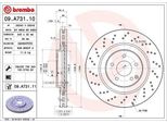 Brembo 09.A731.11 - Disco Freno Oe 2034210912 Per Classe C (CL203), Classe C (S203), Classe C (W203), Clk (A209), Clk (C209), Slk (R171)