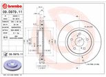 Brembo 09.D979.11 - Disco Freno Oe 4351206170 Per Camry (V7), Es (A10, H10, Z10), Rav 4 V (A5), Ux (AA1, AH1, MA1)