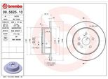 Brembo 08.5625.10 - Disco Freno Oe 4243120090 Per Celica (T20)