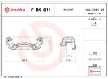 Brembo F Bk 011 - Set Di Staffe Per Pinze Freno Oe A4474200015 Per Vito (W447), Classe V (W447)