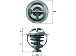 Mahle Tx 117 95D Termostato, Liquido Di Raffreddamento Oe 06J121113C Compatibile Con A4 8K, A4 8H, A5 8T, A5 8F, A6 4G, Q3, Q5, Eos, Jetta, Multivan V, Multivan Vi, Passat Alltrack, Passat 3C, Passat 3B, Passat Cc, Tiguan, Transporter V, Caravelle Vi, Transporter Vi