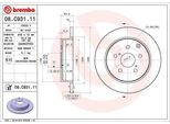 Brembo 08.C931.11 - Disco Freno Oe 4243147050 Per Prius Plus (W4)