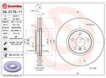 Brembo 09.D179.11 - Disco Freno Oe 34106881045 Per F54, F56, F57, F60