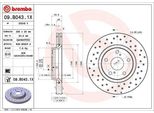 Brembo 09.B043.1X - Oe 435120F030 Disco Freno Per Auris (E18), Avensis (T27), Verso (R2)