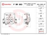 Brembo F Br 063 - Oe A9074219000 Pinza Freno Per Sprinter (W907), Sprinter (W907, W910), Sprinter (W910)