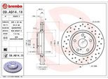 2X Disco Freno Brembo 09.A914.1X Per Toyota Corolla Notchback (E15_) 49Mm