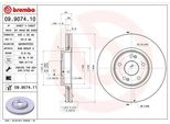 Brembo 09.9074.10 - Disco Freno Oe 7701206614 Per Laguna Ii