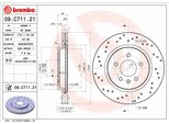 Brembo 09.C711.21 - Disco Freno Oe 13371163 Per Astra J