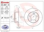 Brembo 08.A651.10 - Disco Freno Oe 93168847 Per Movano B (X62)