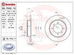 Brembo 08.7042.11 - Oe MB699288 Disco Freno Per S40 I (644), V40 (645)