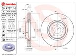 Brembo 09.A757.11 - Oe 9475266 Disco Freno Per S60 I (384), S80 I (184), V70 Ii (285), XC70 (295)