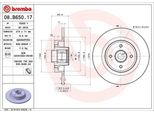 Brembo 08.B650.17 - Disco Freno Oe 7701208230 Per Grand Scenic Ii (Jm)