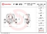 Brembo F Br 072 - Pinza Freno Oe 9074233100 Per Sprinter (W907, W910)