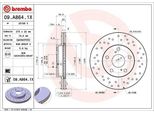 Brembo 09.A864.1X - Disco Freno Oe 4351212670 Per Auris (E15), Corolla (E15), Corolla (E18)