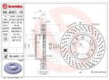 Brembo 09.8421.11 - Disco Freno Oe 99335104401 Per 911 (993)