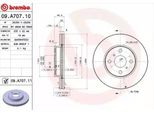 Brembo 09.A707.11 - Disco Freno Oe 435120D090 Per Yaris (P13), Yaris (P9)