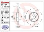 Brembo 09.8137.14 - Disco Freno Oe 7701204305 Per Espace Iii (Je), Laguna I, Safrane I (B54), Safrane Ii (B54), Scenic I