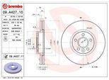Brembo 09.A427.10 - Bremsscheibe Oe 1379965 Per Freelander 2 (L359), Galaxy (WA6), Mondeo Iv, Range Rover Evoque (L538), S60 Ii (134), S80 Ii (124), S-Max (WA6), V60 I (155, 157), V70 Iii (135), XC70 Ii (136)
