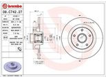 Brembo 08.C742.27 - Disco Freno Oe 432021878R Per Grand Scenic Iv (R9), Megane Iv, Scenic Iv, Talisman