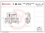 Brembo F Br 013 - Pinza Freno Oe 1607876880 Per Boxer, Ducato, Jumper
