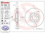 Brembo 09.7680.11 - Disco Freno Oe 9633114780 Per 607 (9D, 9U)
