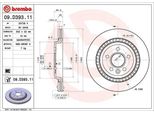Brembo 09.D393.11 - Disco Freno Oe 31471028 Per S60 Ii (134), S80 Ii (124), V60 I (155, 157), V70 Iii (135)