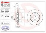 Brembo 09.9991.11 - Disco Freno Oe 4605A068 Per Forfour (454)