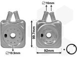 Van Wezel 58003215 Radiatore Dell'olio Motore Per Vw Golf Iv Hatchback (1J1) Golf V Hatchback (1K1) Polo (9N) Touran (1T1, 1T2) Passat Variant (3C5)