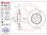 Brembo 09.8936.11 - Disco Freno Oe 7701206613 Per Laguna Ii