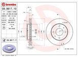 Brembo 09.9617.11 - Disco Freno Oe 30872926 Per S40 I (644), V40 (645)