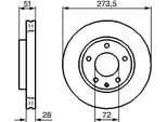 Bosch 0 986 479 016 - Oe TY01 33 25X Disco Freno Per Mpv Ii (Lw), Xedos 9 (Ta)