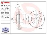 Brembo 09.A130.20 - Disco Freno Oe 435120K010 Per Hilux