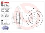 Brembo 08.A714.11 - Disco Freno Oe 4243105050 Per Avensis (T25)