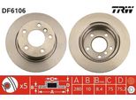 Trw DF6106 - Oe 34 21 6 794 306 Disco Freno Per Z4 (E85)