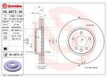 Brembo 09.8873.30 - Disco Freno Oe SDB000601 Per Discovery Iii (L319), Discovery Iv (L319)