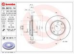 Brembo 09.9610.11 - Oe 169003 Disco Freno Per 306, 106 Ii, 206 (2A/C), 206 (2E/K), 206 Sw (2E/K), 206 Van, 206+, Xsara