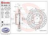 Brembo 09.8420.11 - Disco Freno Oe 99335104301 Per 911 (993)