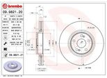 Brembo 09.9821.21 - Disco Freno Oe 7701207378 Per Espace Iv (Jk), Laguna Ii
