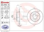 Brembo 08.6704.11 - Disco Freno Oe 6025304073 Per Avantime (DE0), Espace Iii (Je)
