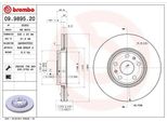 Brembo 09.9895.20 - Oe 7701208849 Disco Freno Per Grand Scenic Ii (Jm), Scenic Ii
